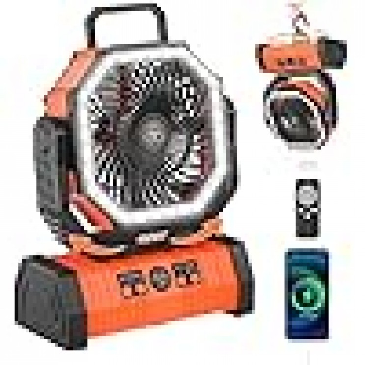 Ventilator de Camping Profesional, 4 Trepte de viteza, 3 Trepte de Intensitate a Luminii, 20.000 mAh, Rotire Manuala la 270°, Incarcare Prin Port Type-C, Telecomanda, Material ABS, 223 × 114 × 284 mm,Carlig Agatare Ventilator de Camping Profesional, 4 Trepte de viteza, 3 Trepte de Intensitate a Luminii, 20.000 mAh, Rotire Manuala la 270°, Incarcare Prin Port Type-C, Telecomanda, Material ABS, 223 × 114 × 284 mm,Carlig Agatare