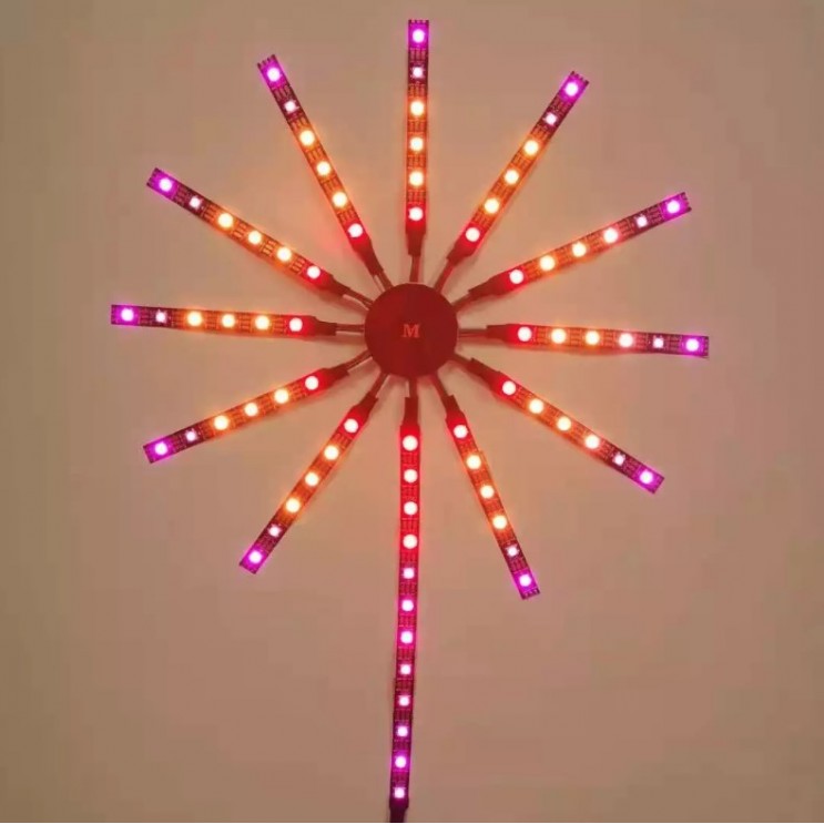 Instalatie artificii LED Smart, RGB, muzica, telecomanda si control din smartphone