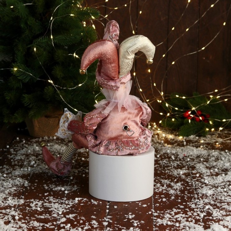 Arlechin animat Figurina muzicala,mecanic,45 cm