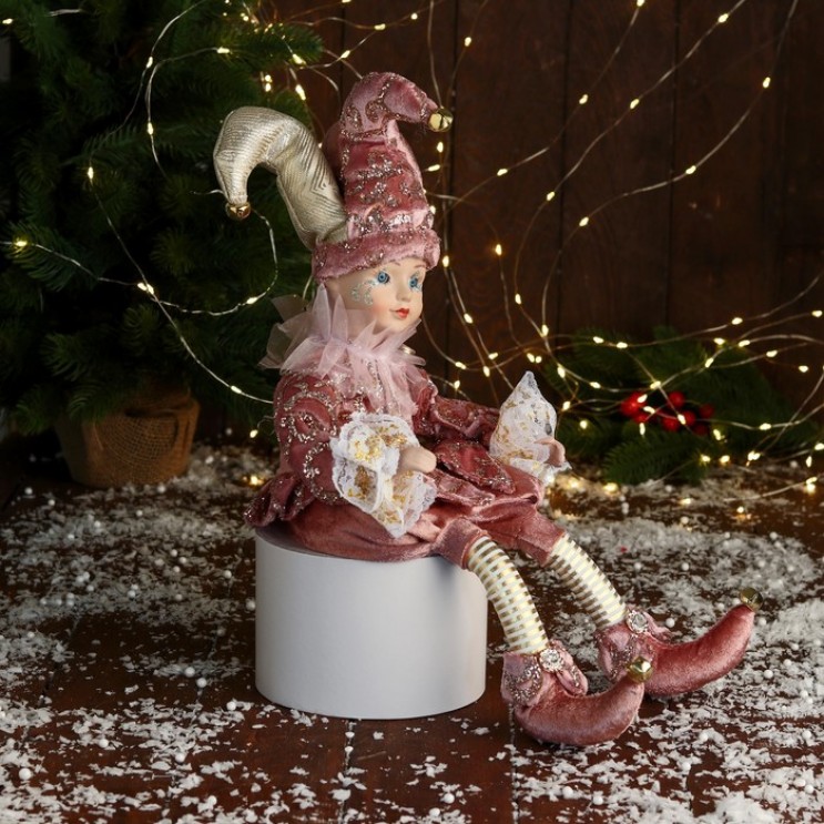 Arlechin animat Figurina muzicala,mecanic,45 cm