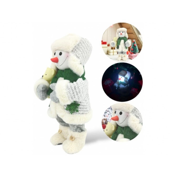 Om de zapada Premium,Dansator,muzical si luminos,32 cm,Ursulet