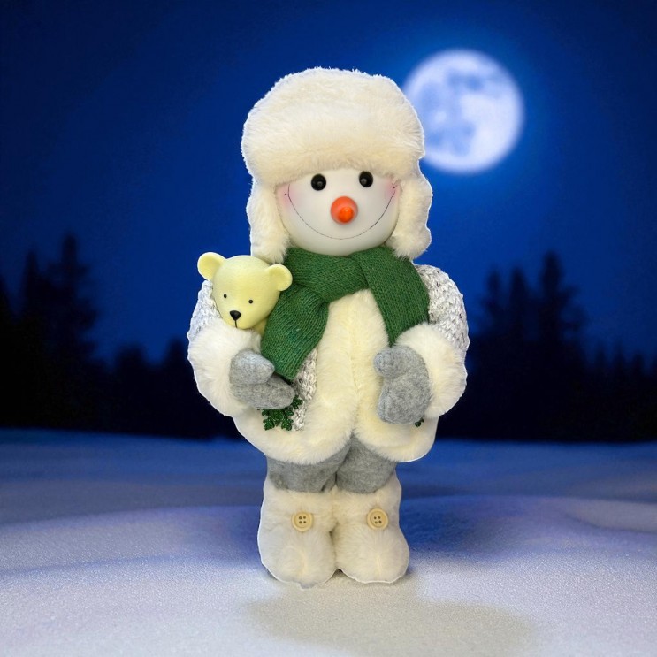 Om de zapada Premium,Dansator,muzical si luminos,32 cm,Ursulet
