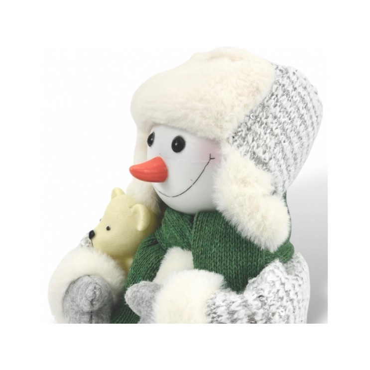 Om de zapada Premium,Dansator,muzical si luminos,32 cm,Ursulet