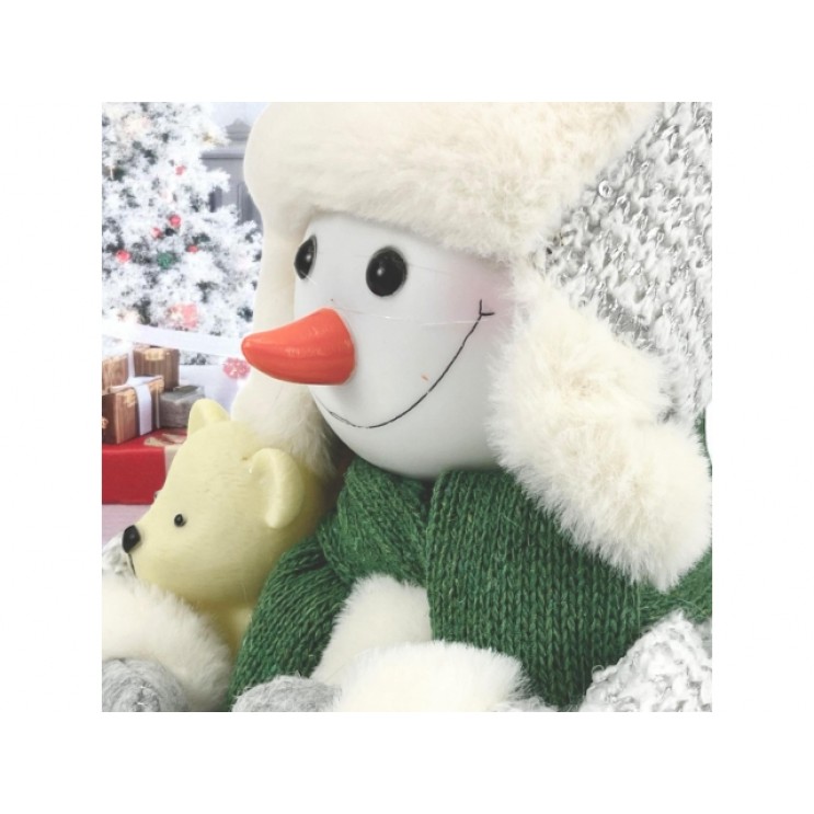 Om de zapada Premium,Dansator,muzical si luminos,32 cm,Ursulet