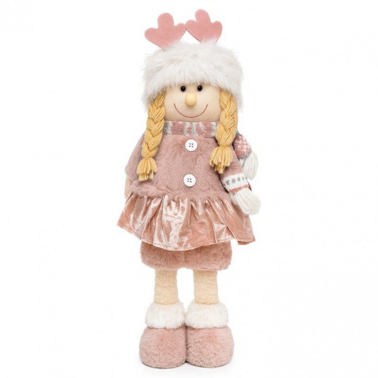 Set Figurine Mari De Craciun Fata si Baiat,Inaltime reglabila,65 cm