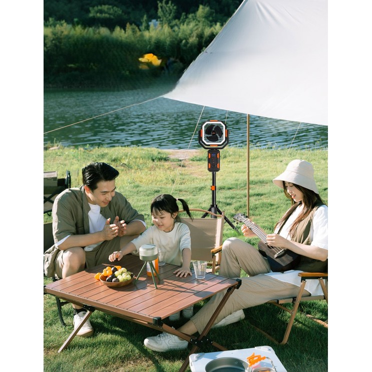 Ventilator de Camping Profesional cu Trepied, 4 Trepte de viteza, 3 Trepte de Intensitate a Luminii, 20.000 mAh, Rotire Manuala la 270°, Incarcare Prin Port Type-C, Telecomanda, Material ABS, 223 × 114 × 284 mm,Carlig Agatare Ventilator de Camping Profesional cu Trepied, 4 Trepte de viteza, 3 Trepte de Intensitate a Luminii, 20.000 mAh, Rotire Manuala la 270°, Incarcare Prin Port Type-C, Telecomanda, Material ABS, 223 × 114 × 284 mm,Carlig Agatare
