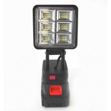  Lampă Profesionala De Lucru LED fără fir Cu Cap Reglabil și Iluminare Puternică Pentru Atelier, Garaj și Alte Medii De Lucru,Acumulator LI-Ion 48V
