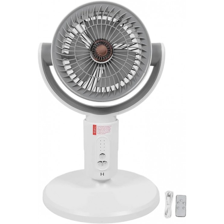 Ventilator 3 in 1 de podea,wireless, telecomanda, oscilatie automata, 5 niveluri viteza, temporizator 8 trepte, inaltime reglabila 38/60/82 cm, 10W, alb