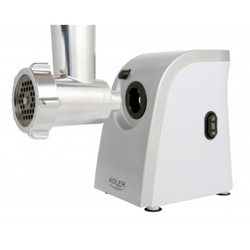 Masina de tocat carne electrica ADLER AD4808, 1500 W, 3 site, tub umplere carnati, alb