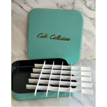 Tavă de desert pentru prăjituri de lux cu capac și feliere 31/31 cm