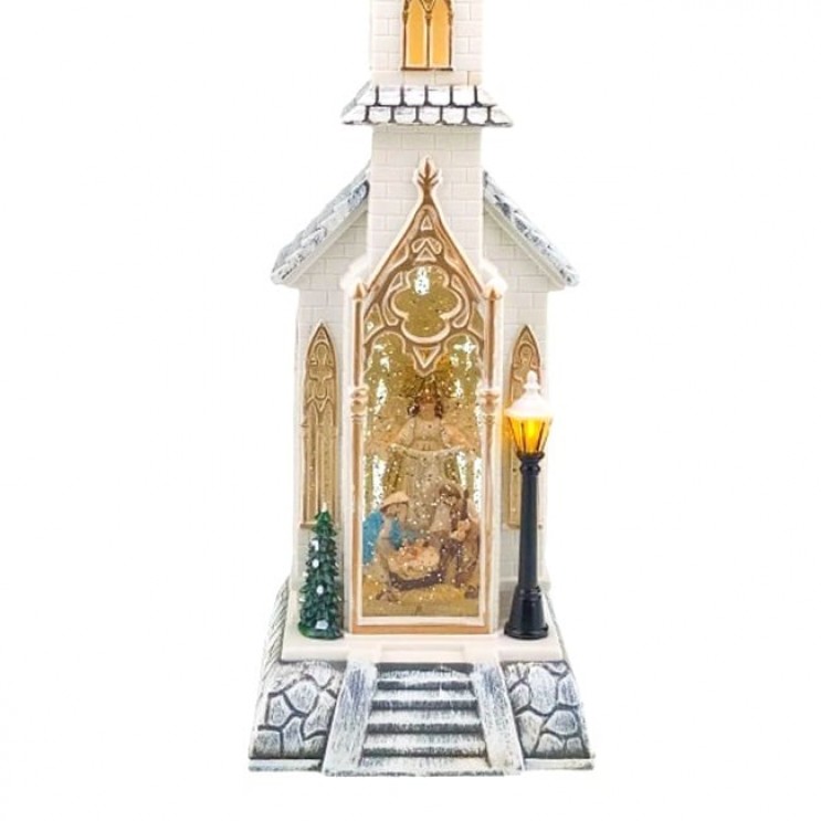 Catedrala Magică de Crăciun XL Nasterea Domnului– Decor Luminos Cu Fulgi ,Felinar Exterior,Muzica Religioasa Si Detalii Elegante,47 cm  Catedrala Magică de Crăciun XL Nasterea Domnului– Decor Luminos Cu Fulgi ,Felinar Exterior,Muzica Religioasa Si Detalii Elegante,47 cm
