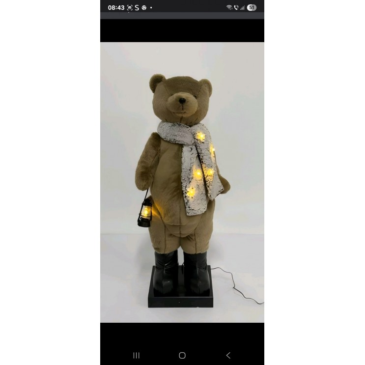 Figurina Mare Urs Premium, Haina din Catifea cu Senzor de miscare si muzica,Animat 110CM Figurina Mare Urs Premium, Haina din Catifea cu Senzor de miscare si muzica,Animat 110CM