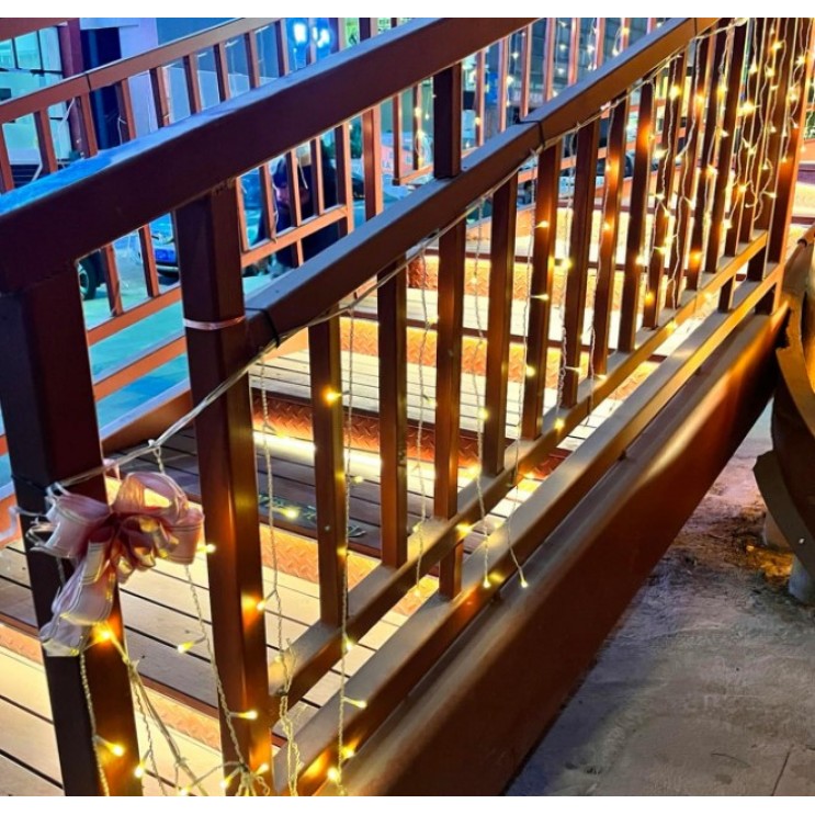 Instalatie Premium FLASH Craciun tip perdea, 5x1m, Alb Cald,200 Led mare V8,diamant,IP65