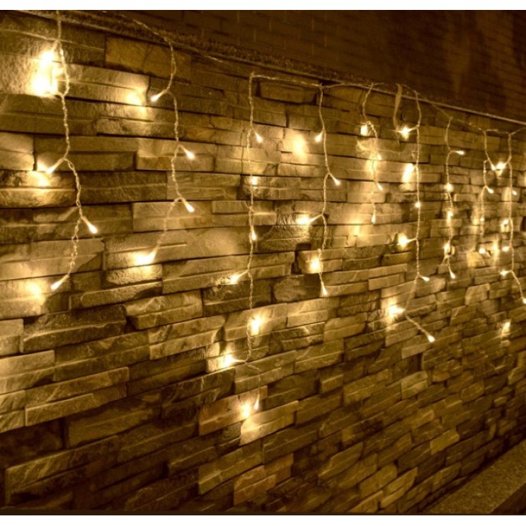 Instalatie Premium FLASH Craciun tip perdea, 5x1m, Alb Cald,200 Led mare V8,diamant,IP65