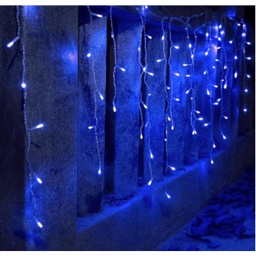 Instalatie Craciun tip perdea, dimensiuni 6m x 1m, Albastru