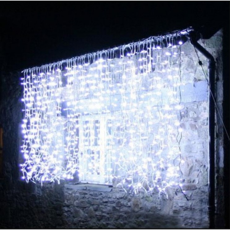 Instalatie Premium Perdea ploaie cu Flash, exterior/interior , 3x3m, 240 led, Alb Rece