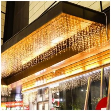 Instalatie Premium FLASH Craciun tip perdea, 5x1m, Alb Cald,200 Led mare V8,diamant,IP65