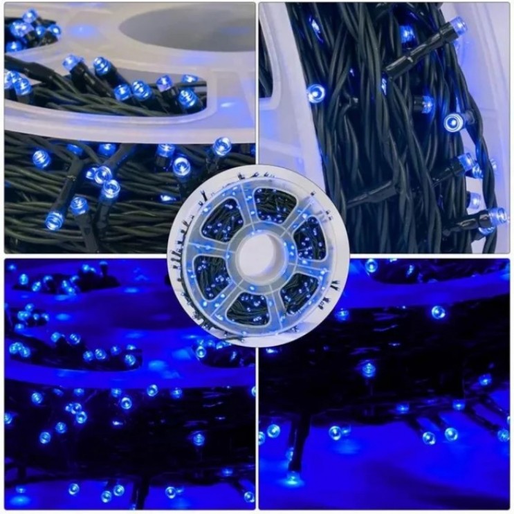 Instalatie 300 LED ,50M,Exterior pe rola interconectabila,Albastru Instalatie 300 LED ,50M,Exterior pe rola interconectabila,Albastru