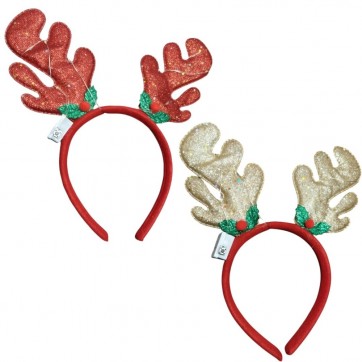 Set 2 Bentite de Craciun Coarne de Ren cu lumini