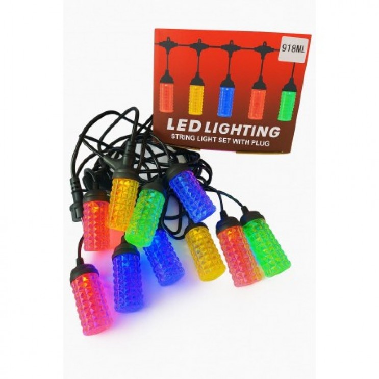 Ghirlanda Luminoasa Pentru Exterior Multicolor, 8 Becuri LED, IP44, 5m Lungime Ghirlanda Luminoasa Pentru Exterior Multicolor, 8 Becuri LED, IP44, 5m Lungime